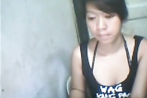 Palatable Malay hottie teasing me with her admirable love melons