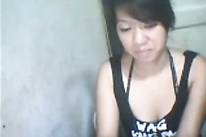 Palatable Malay hottie teasing me with her admirable love melons