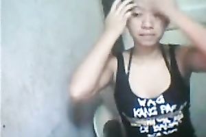 Palatable Malay hottie teasing me with her admirable love melons