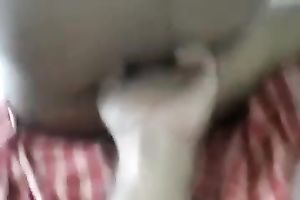 Amateur fattie smokes and lets her paramour finger her hairy cum-hole