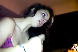 Big-breasted brunette jumps on my rod after engulfing it hungrily