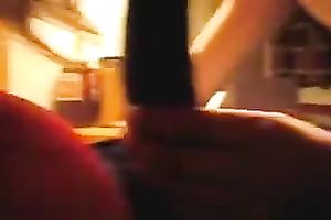 Sensual dark-haired coed enjoys engulfing my rod in POV movie