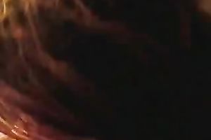 Sensual dark-haired coed enjoys engulfing my rod in POV movie