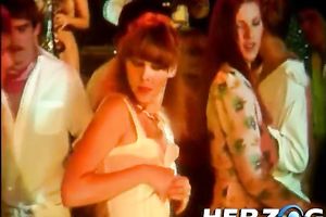 Lewd stripper receives her hairy twat pounded in a bar