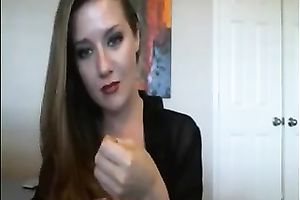 Busty web camera bitch in smokin' sexy underware is giving me jerk off instructions