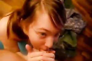 Slutty college ally shows her blow job and titjob skills to me