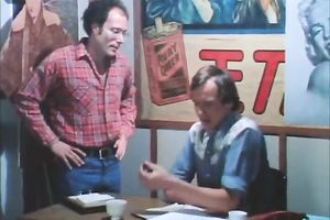 Curly-haired retro skank demonstrates her worthwhile fellatio skills