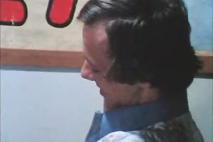 Curly-haired retro skank demonstrates her worthwhile fellatio skills