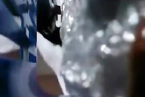 Nice upskirt view of my eighteen yo coed's big butt in whit pants