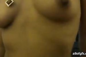 Firsky hoe straddles her BF on top and then goes down on him