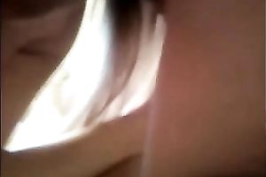Stunning POV with my bosomy lover engulfing my dick
