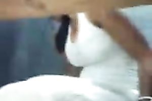 This raven haired floozy just could not acquire enough of her fur pie