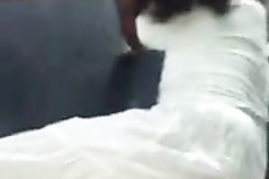 This raven haired floozy just could not acquire enough of her fur pie