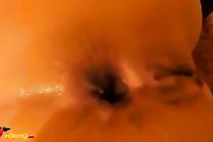 Super excited babe receives her taut butthole worked over