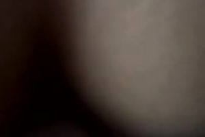 White cute BBC slut lets me bump her in the rectal hole from behind