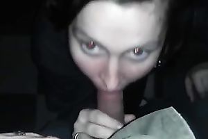 Amateur white girlfriend blows my knob like a hungry whore