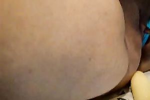My overweight white wife pokes her puffy wet crack with sex-toy