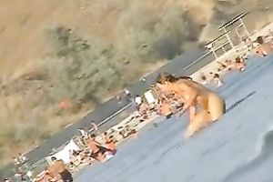 Hidden webcam movie scene with nice-looking bare dilettante beauties