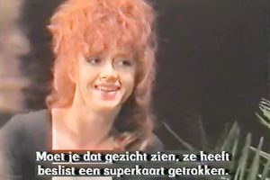 Naughty playgirl gives oral-sex sitting below the table