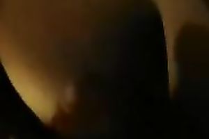 Busty black skin prostitute films me cumming on her titts