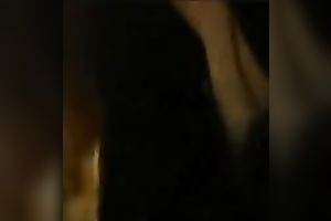 Busty black skin prostitute films me cumming on her titts