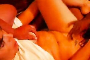 Babe Moans As Black Stud Rubs Her Soaking Pussy In Wild Threesome