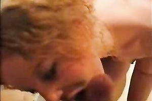 Blonde Slut Cream All Over His Dick Before Gagging On A Facial