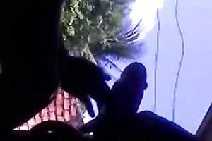 Sultry Wife Greedily Deepthroats Massive Cock Outdoors On Filthy Daybed