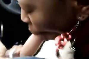 Horny Wife Gives Sloppy Car Blowjob And Swallows Every Drop