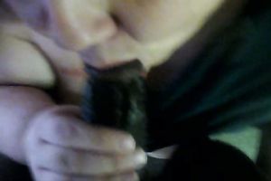 Horny Chubby Wife Greedily Sucking On A Thick Black Cock