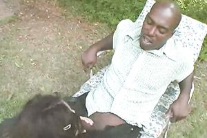Busty Brunette Gets Ravaged Outdoors In Interracial Fuck Fest