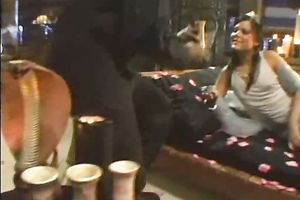 Horny Brunette Get Pounded Hard In Steamy Interracial Action