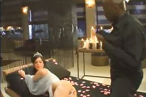 Horny Brunette Get Pounded Hard In Steamy Interracial Action