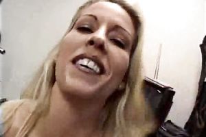 Bubbly Blonde Gags On Two Hard Cocks During Wild Threesome