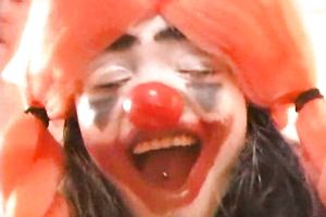 Witness Her Squirt As Clown-Faced Ebony Babe Gets Pounded In Fetish Fuck