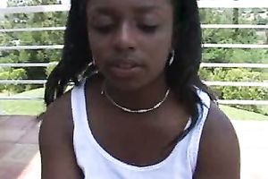 Busty Ebony Babe Takes A Hard White Cock And Gets Pounded Rough