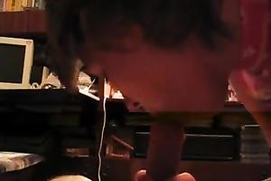 My short-haired black cock sluts sucks my schlong and gets facialed