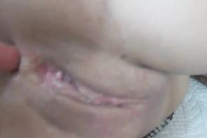 Amateur golden-haired skank bonks her holes with toys and gives head to a chap