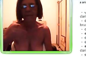 Old granny in glasses bonks her limp snatch with vibrator