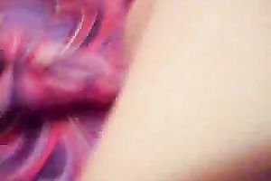 Sex-starved babe teases her pleasing pink wet crack like eager