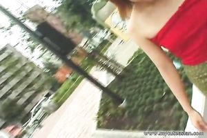 This Asian hoe is a total exhibitionist and that babe is glamorous curly down there