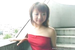 This Asian hoe is a total exhibitionist and that babe is glamorous curly down there