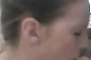 Cum longing girlfriend is giving me a blow job on camera