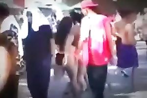 Awesome bulky booty in blue bikini pants filmed in Miami