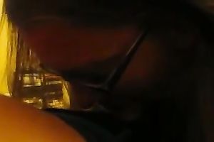 Sassy blond co-worker sucks my prick devotedly in POV video