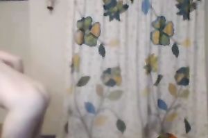 Absolutely agreeable redhead is dancing bare for me on web camera