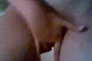 Amateur brunette hair sweetheart fingers her cum-hole in webcam solo movie scene