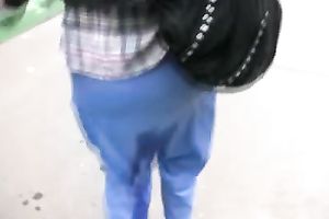 Kate makes a puddle in the street and changes her garments