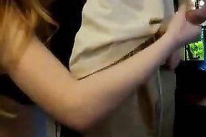 Saucy blondie sucks my wet dick with excitement until that babe receives a facial