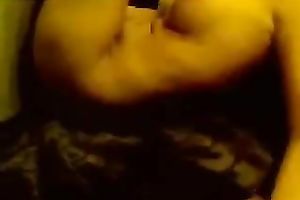 My bootyful Latina girlfriend with large bumpers copulates her snatch with a heel